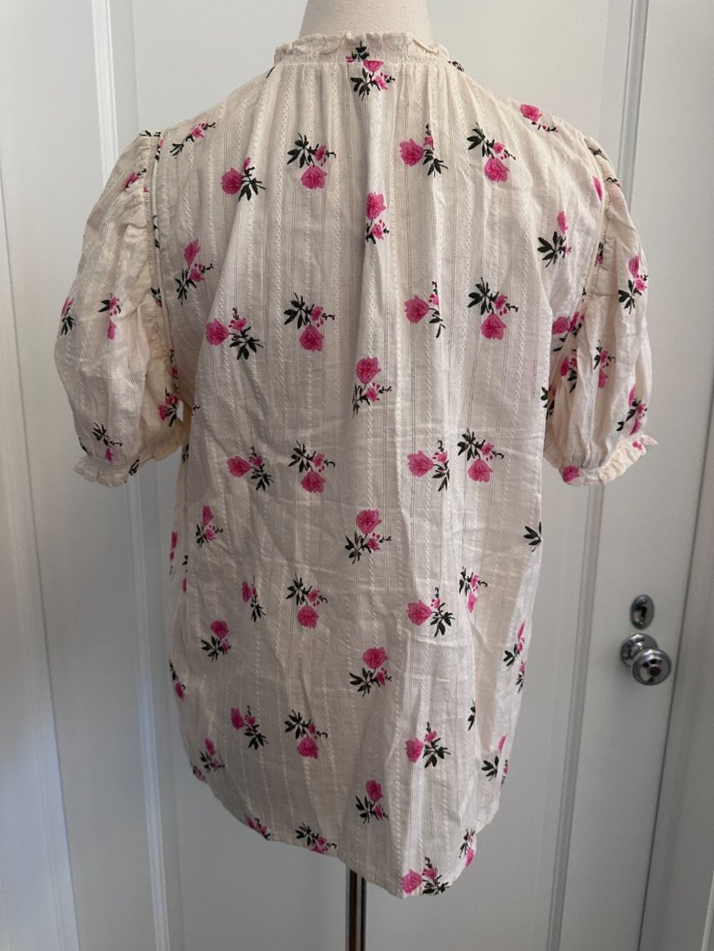 Sézane Ema shirt in pink spring, size 38 ~ pre-owned! - Picture 4 of 9